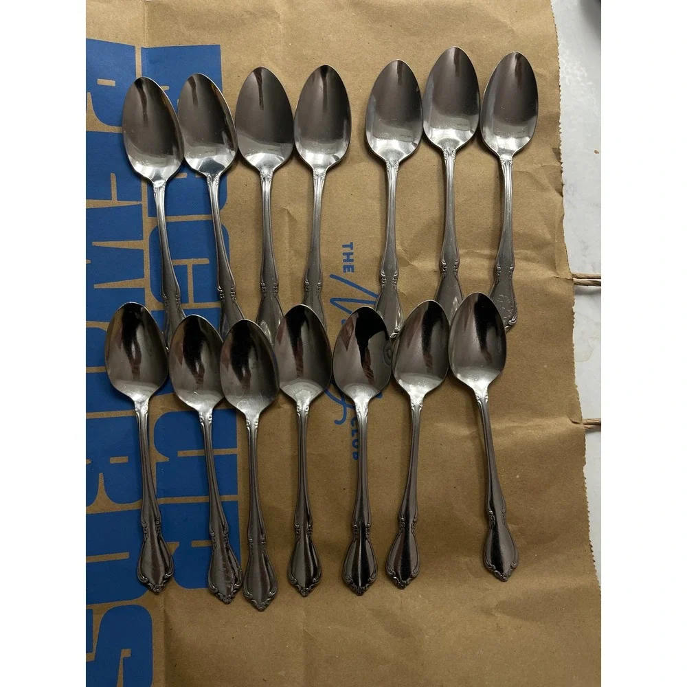 Oneida Deluxel Flatware Set 57 Piece Vintage Stainless Steel Set